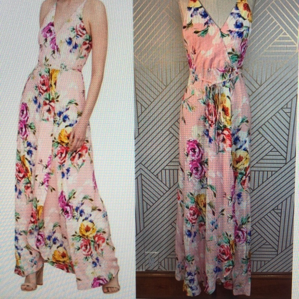 Yumi Kim Lovers bouquet pink rush-hour maxi dress